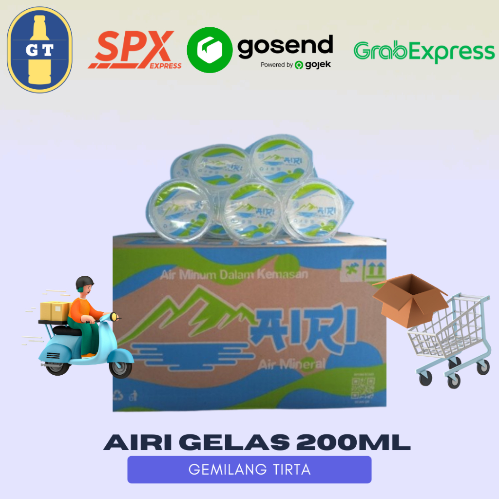 

AIRI - AIR MINERAL GELAS/CUP 200ml isi 48GELAS/CUP - 16RIBU MURAHHH