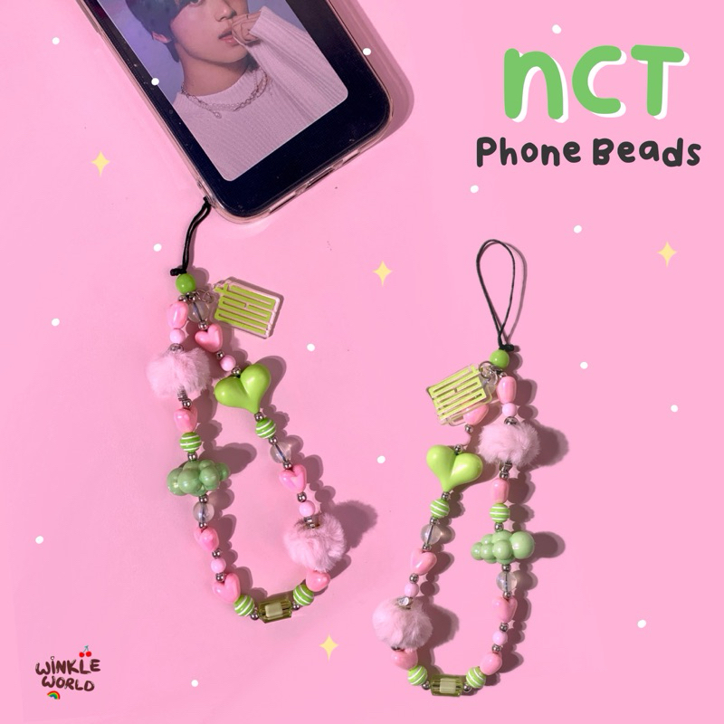 NCT Phone Strap / Gantungan Hp Manik NCT / Lightstick Strap / Phone Beads Kpop Series / Gantungan Hp