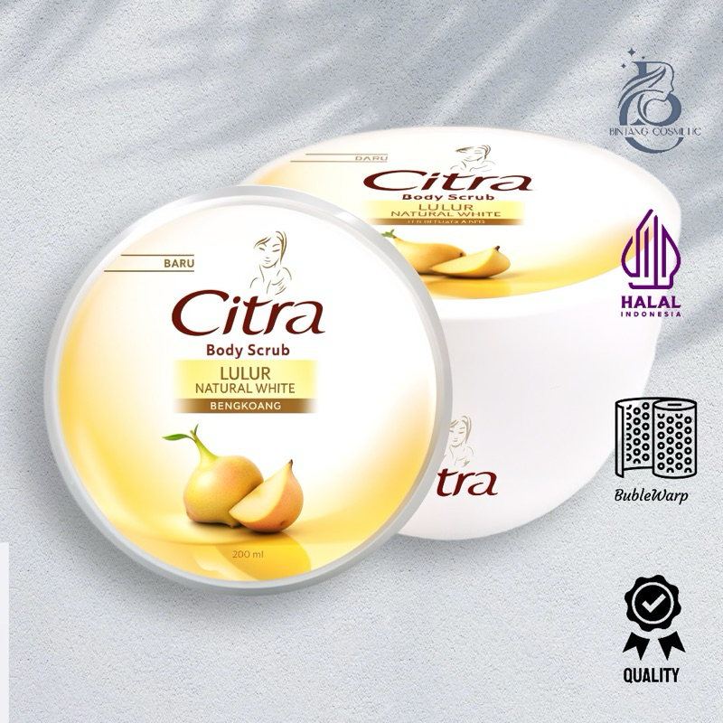 CITRA Body Scrub Lulur Badan - Body Scrub Bengkoang Citra