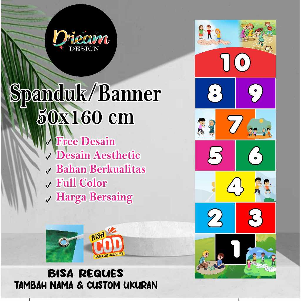 Spanduk  50x160 cm PERMAINAN ENGKLEK custom Desain