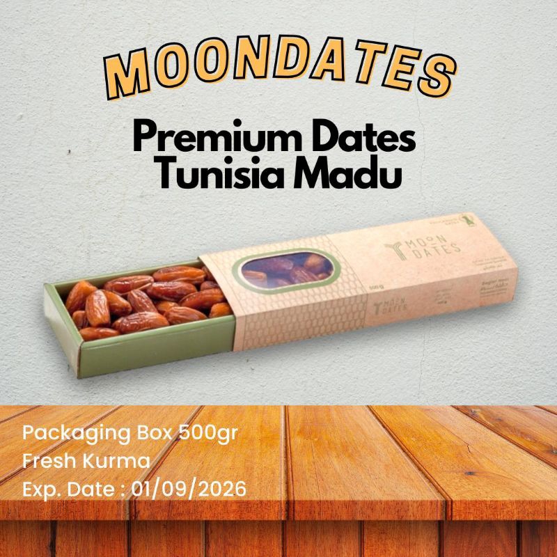 

Kurma Tunisia Non Tangkai Moon Dates 500gr