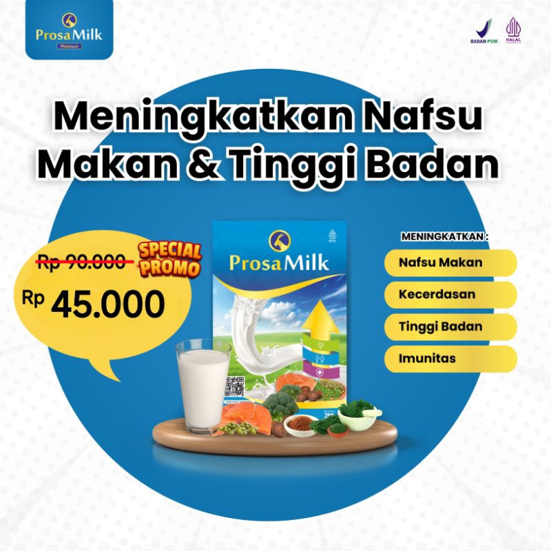 

PROSAMILK PLATINUM SUSU KECERDASAN NAFSU MAKAN GEMUK BADAN TINGGI BADAN DAN IMUNITAS