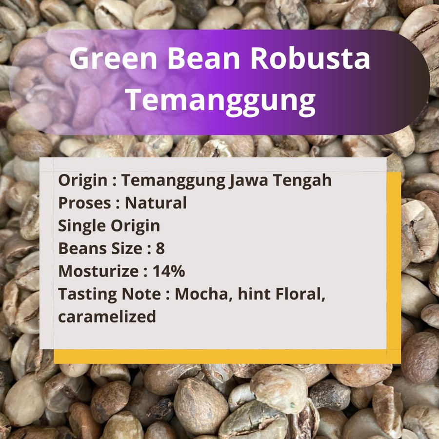 

Green Bean Robusta Temanggung Natural 1KG