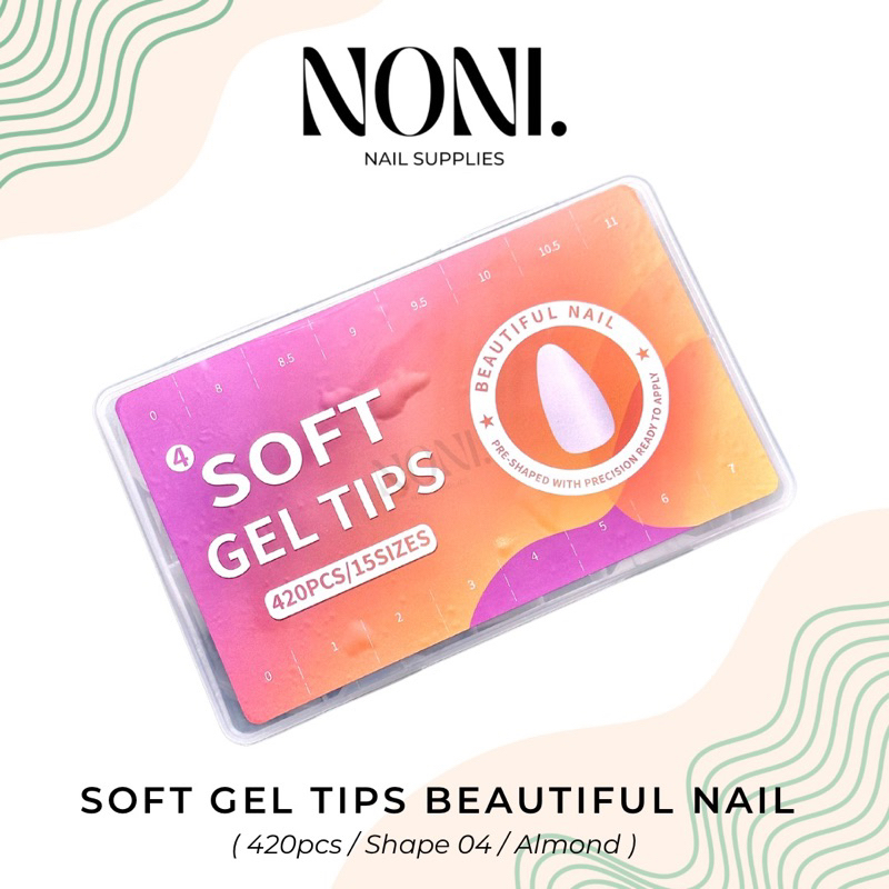 SOFT GEL TIPS EXTENTION TANGAN KAKI BEAUTIFUL NAIL KUKU PALSU KUPAL NAIL ART