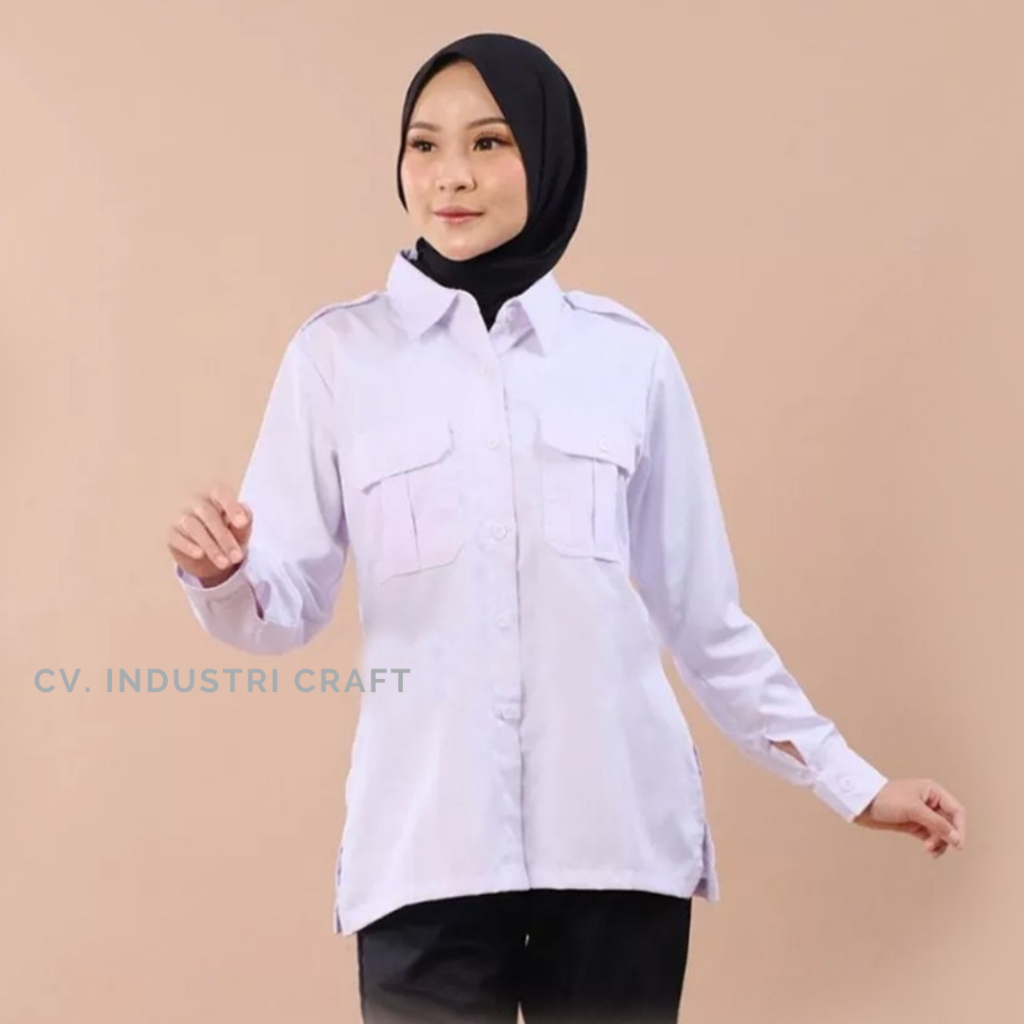 Baju PDH Putih Pns Wanita Baju Pdh Wanita Putih Seragam Putih Pns Wanita Baju Putih Atasan Pns Cewek