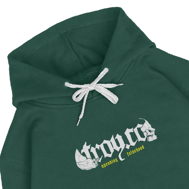 Troy Company Hoodie Forest Green Falsehood - Hoodie Pria Hijau KH 2725