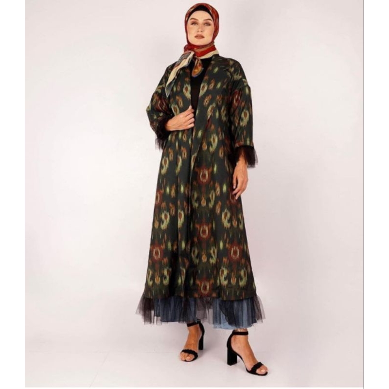 AUDRA COAT Black By Vivi zubedi PL/gamis aouter wanita