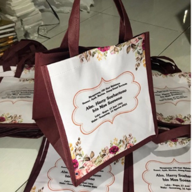 

(ISI 50 BIJI) Tas Hampers / Tas Berkat Desain Custom