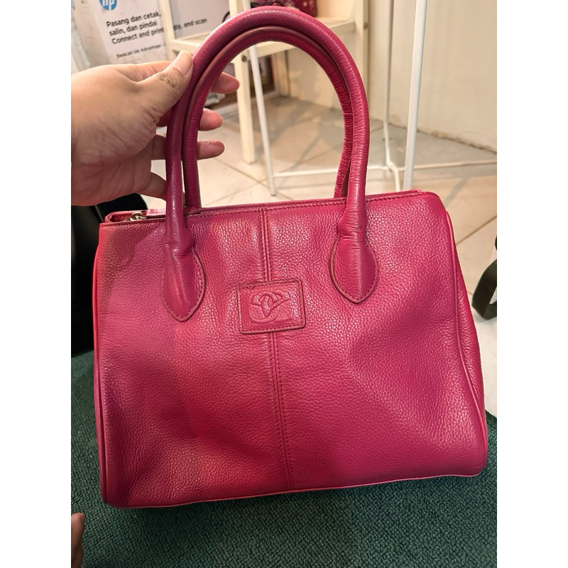 Hand bag warna pink fuschia