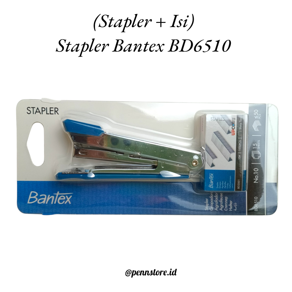 

(1set) Alat Stapler BANTEX BD6510 Bonus Isi Staples 1pack - Berkualitas