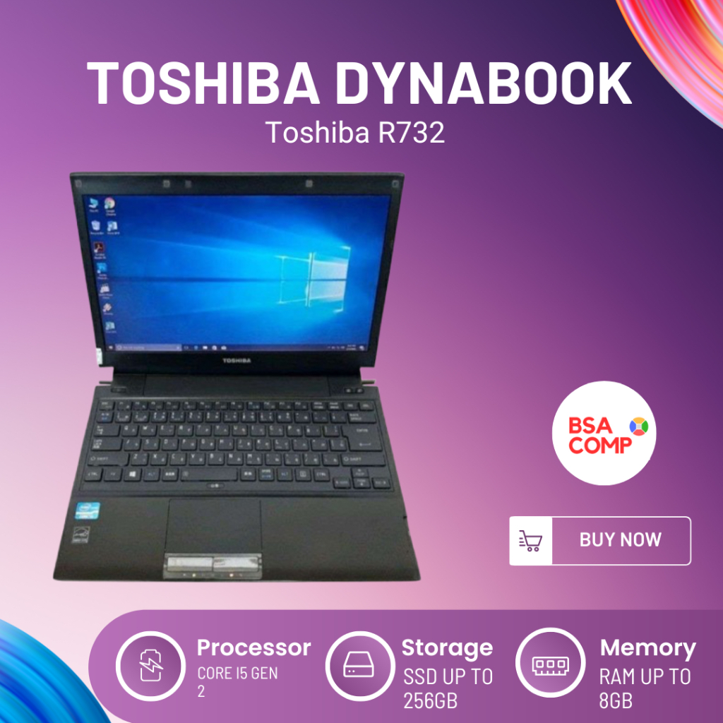 Laptop Toshiba Core i5 | Ram 8GB | SSD 256GB | Original, Murah dan Bergaransi | Laptop Core i5 Sejut