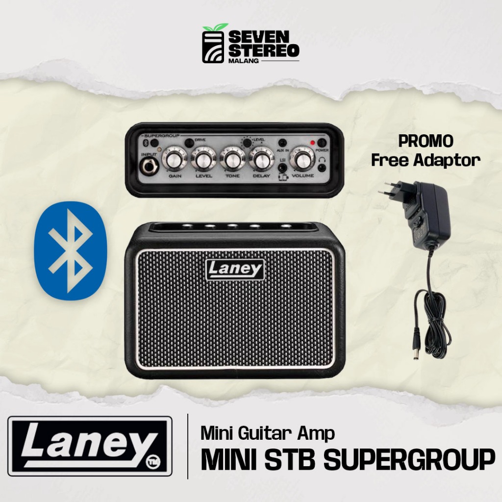 LANEY MINI ST STB SUPERG SUPERGROUP BATTERY POWERED GUITAR - Ampli Gitar Kecil Kamar Latihan dengan 