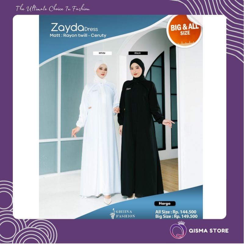 BEST PRICE//ZAYDA DRESS BY GHIINA FASHION//QISMA STORE