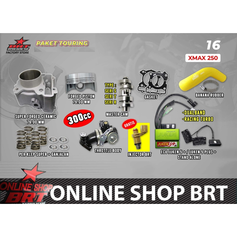 PAKET BORE UP CERAMIC TOURING 16 BRT XMAX 250 OLD NEW XMAX 300