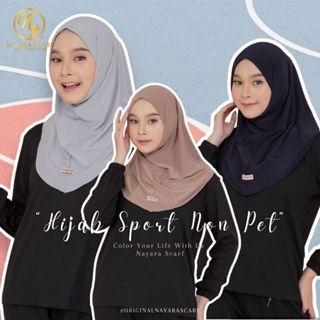 HIJAB BERGO SPORT NON PET BY NAYARA SCARF I JILBAB INSTAN NAYARA
