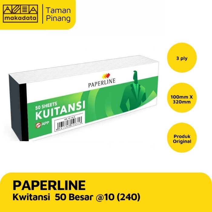 

PAPERLINE KUITANSI / BUKU KWITANSI BESAR (1 PCS)