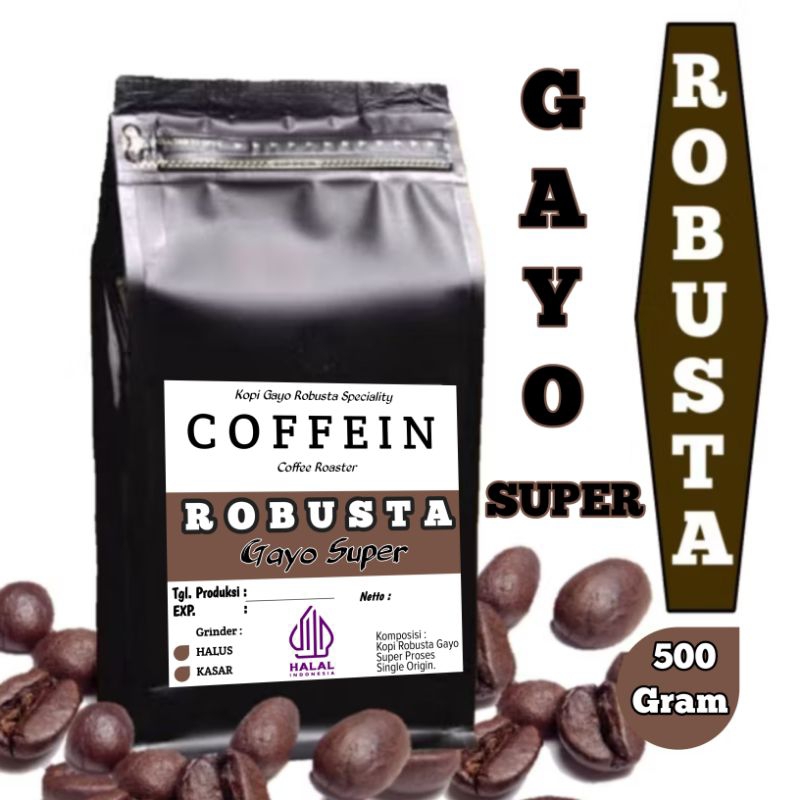 

COFFEIN Kopi Robusta Aceh Gayo 500 Gram Fresh Roasted