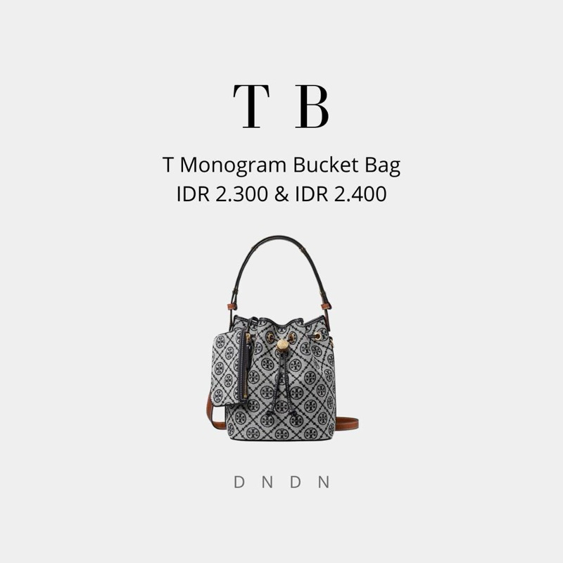 T Monogram Bucket Bag