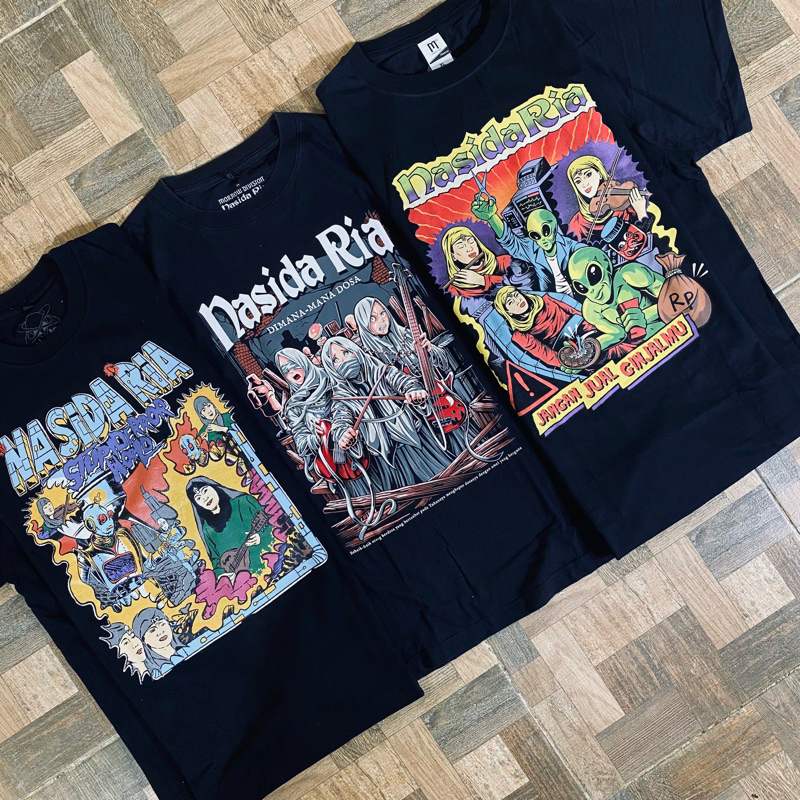 T-shirt / kaos band ( nasdaria ) borongan kaos band nas daria
