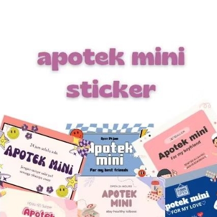 

custom sticker apotek mini BAHAN GLOSSY