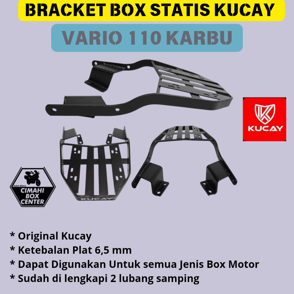 Bracket Breket Box Motor Vario 110 Karbu Original KUCAY Indonesia Cimahi Bandung Shad Givi Kappa