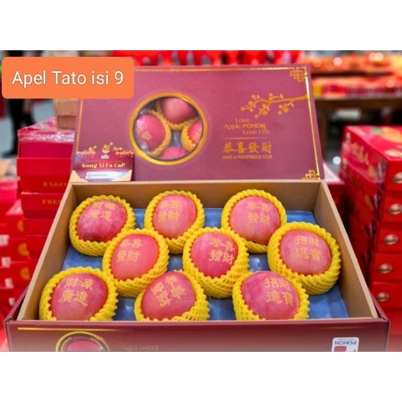 

Buah CNY GIF BOX Apel Tato lsi 9 Buah