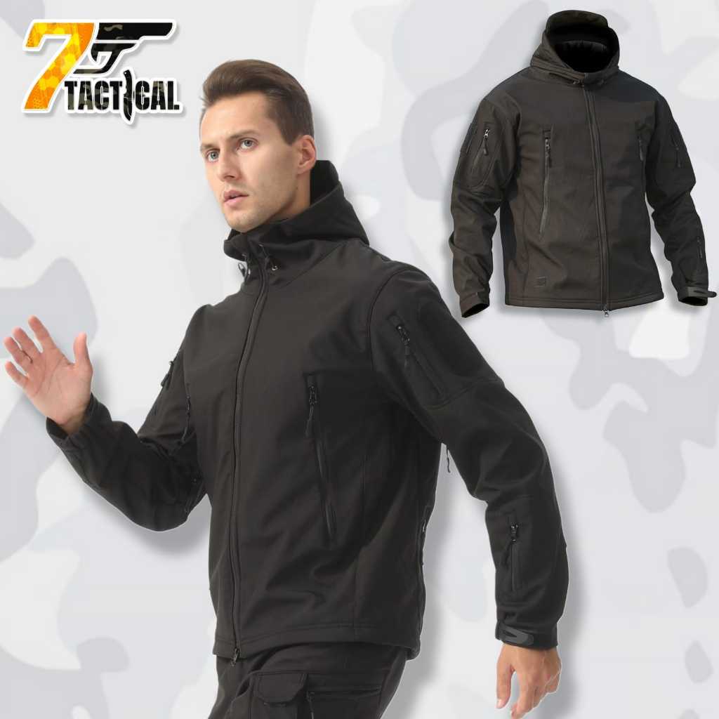 Jaket Tad import HITAM jaket tactical Pria jaket Pria waterproof jaket tactical oudoor jaket olahrag