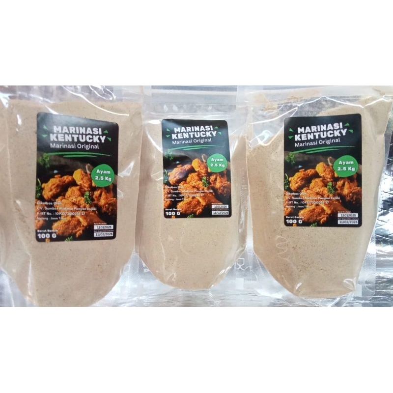 

Bumbu Marinasi Ayam kentucky 100 gram / Bumbu Marinasi Super Grade A Termurah / Tepung super kentucky