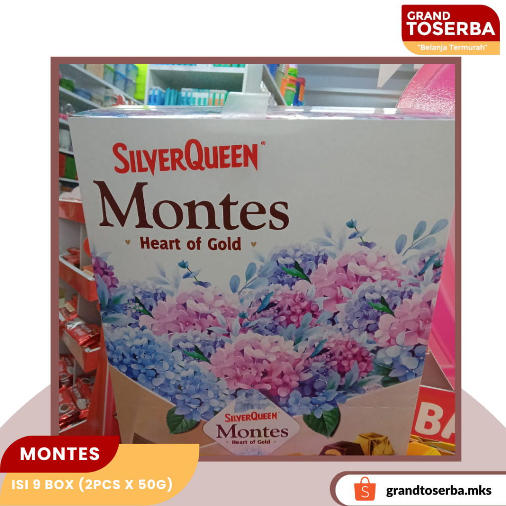 

Ready Stok Terbatas Silverqueen Montes edisi spesial coklat montes 1 PAK ISI 9 (2 x50gr)