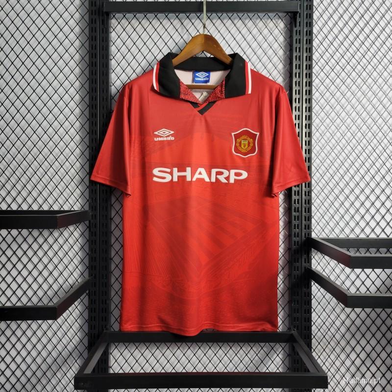 RED JERSEY- JERSEY BOLA RETRO GO MANCHESTER UNITED HOME 1994-1996 UMBR* GOOD QUALITY