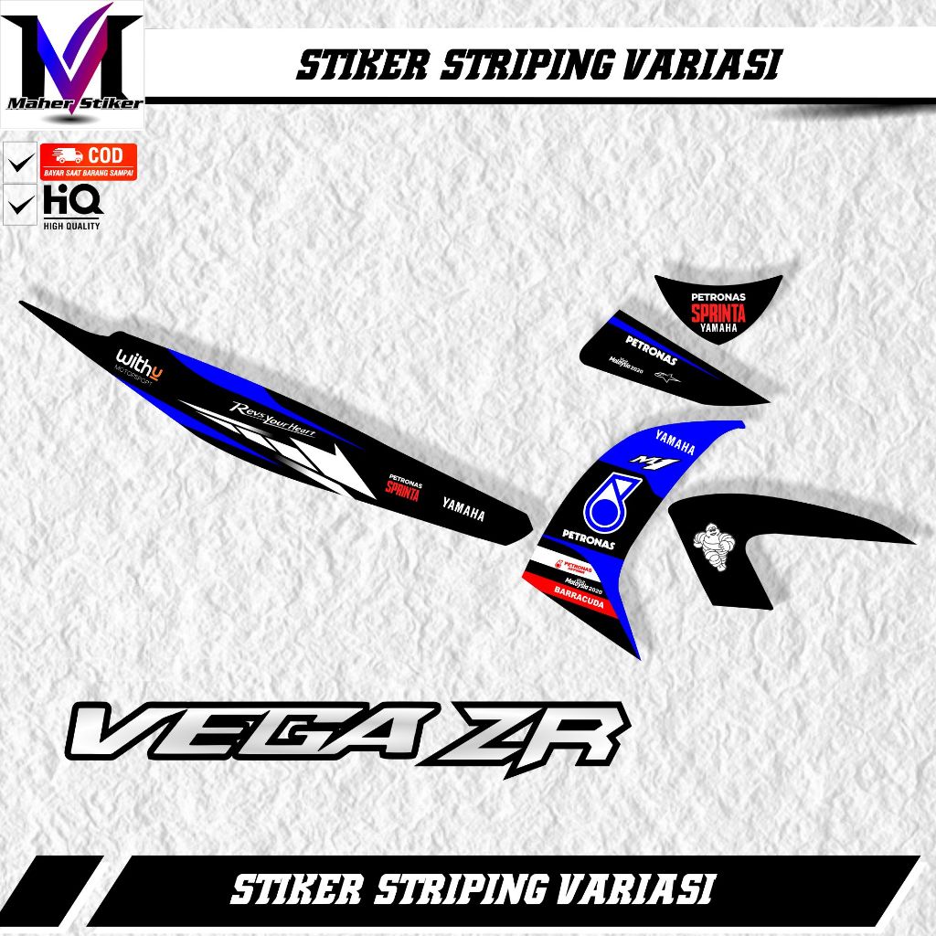 Stiker Striping Vega ZR Variasi Petronas