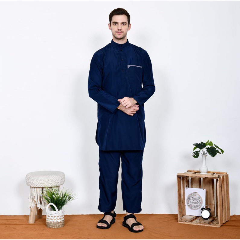 limited koko setelan polos pria dewasa lengan panjang - koko kurta pakistan pria set baju dan celana