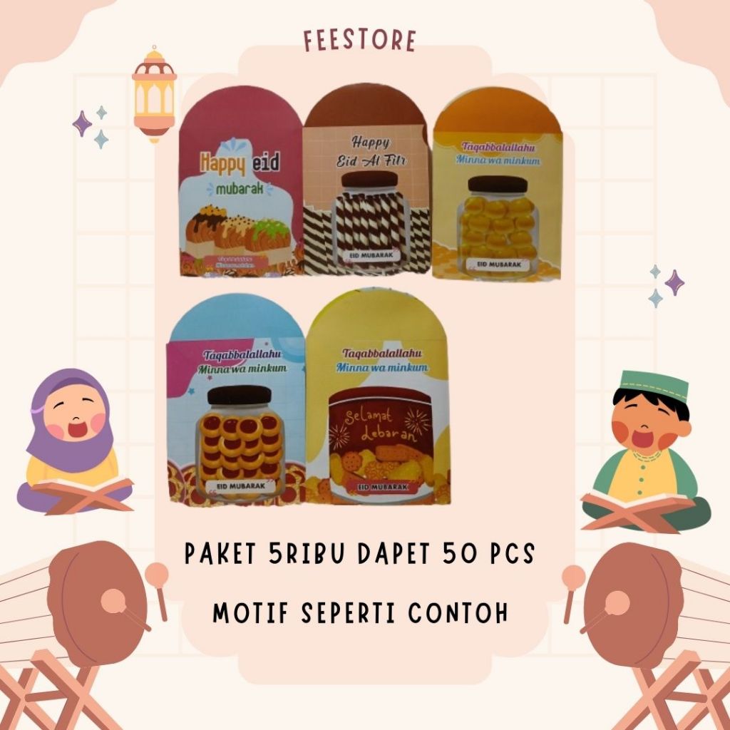 

Paket 50 Pcs Amplop Lebaran 2025 TERBARUUU