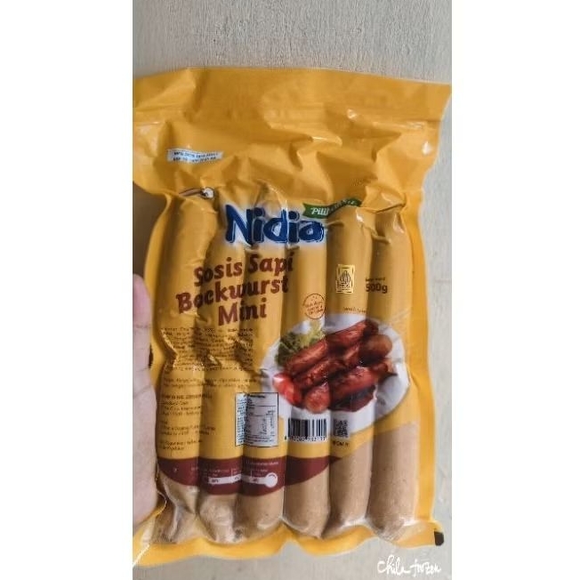 

Sosis sapi Nidia 550gr (isi 12 sosis)