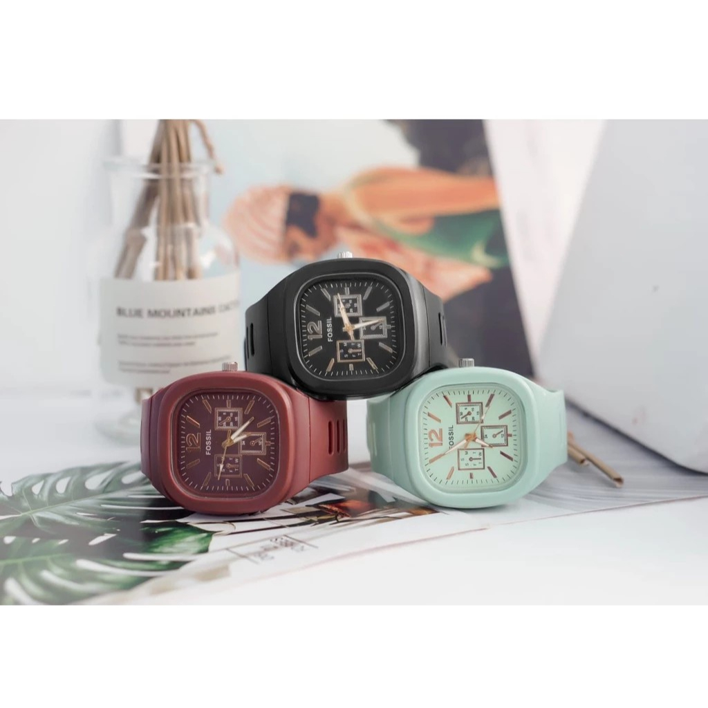 Jam Tangan Analog Chrono Pria Wanita Rubber Quartz Fashion Couple Anak Remaja Premium RM035