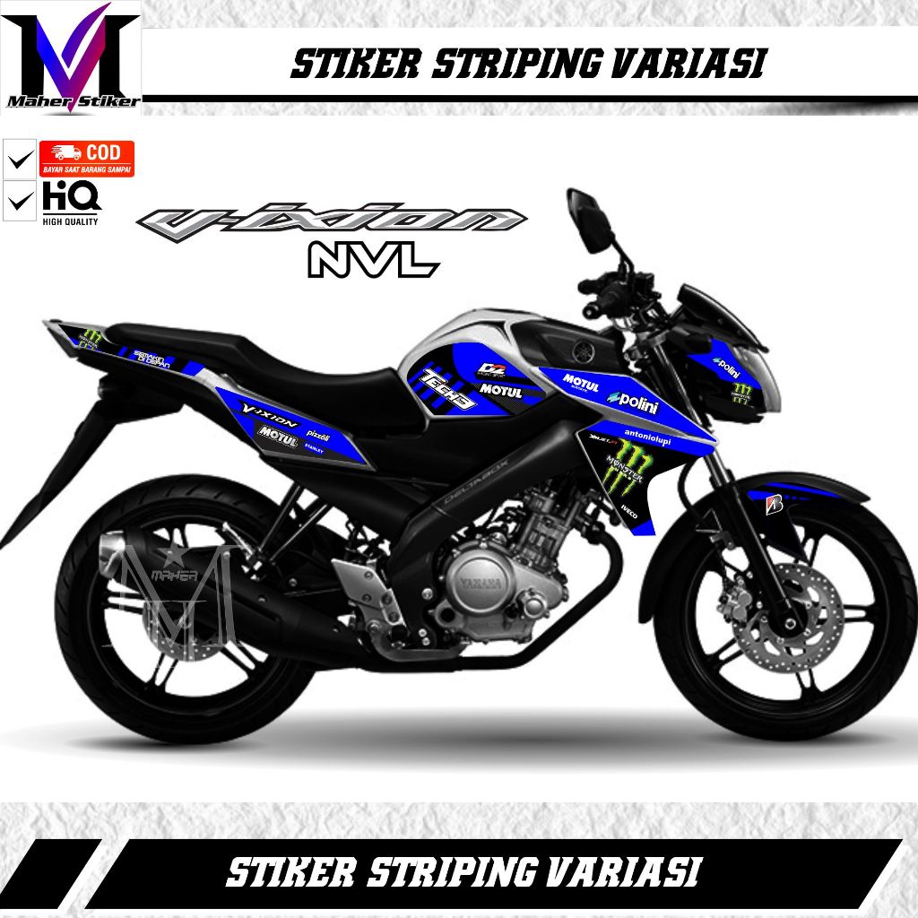 Stiker Striping Vixion Nvl Variasi Tech 3