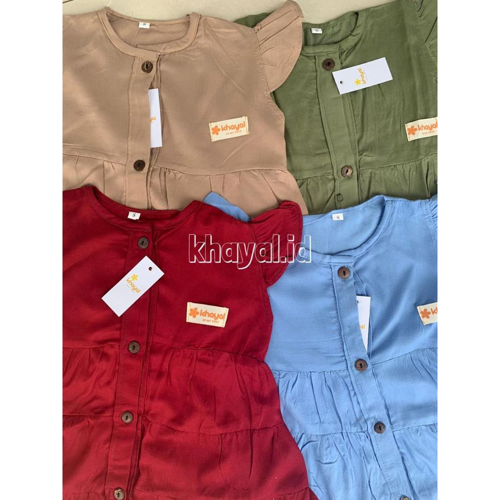 Dress Rayon Polos Anak Perempuan Dress Anak Simple