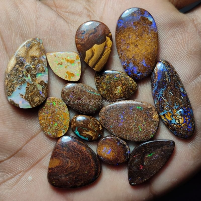 batu koroit boulder opal australia asli 100% / losstune koroit boulder opal australia / koroit bould