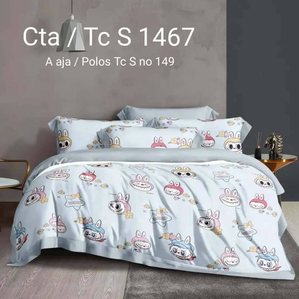 Sprei Sutra Sprei Tencl's Sutra Organik 60s Motif Anak