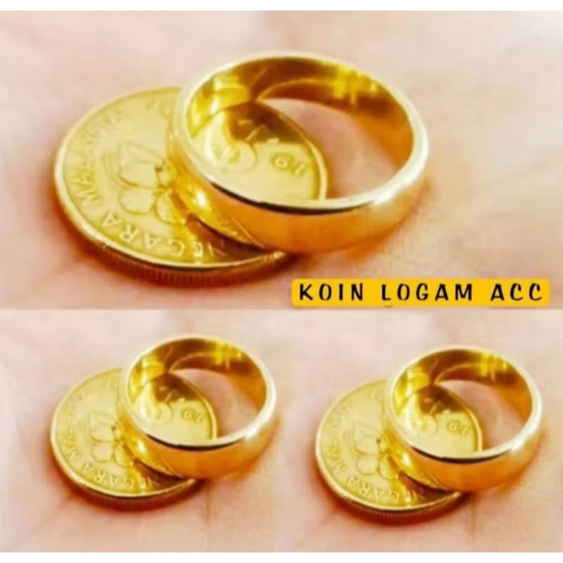 Cincin Wanita Koin Malaysia Anti Karat Dan Luntur Tahan Lama