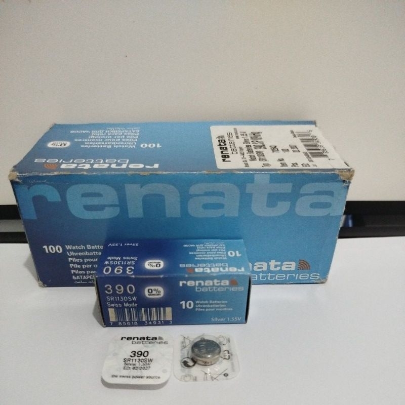 Batre Renata 390 SR1130SW Swiss Mode Silver 1.55v Original Renata Batteries Jam Tangan Swatch 1130