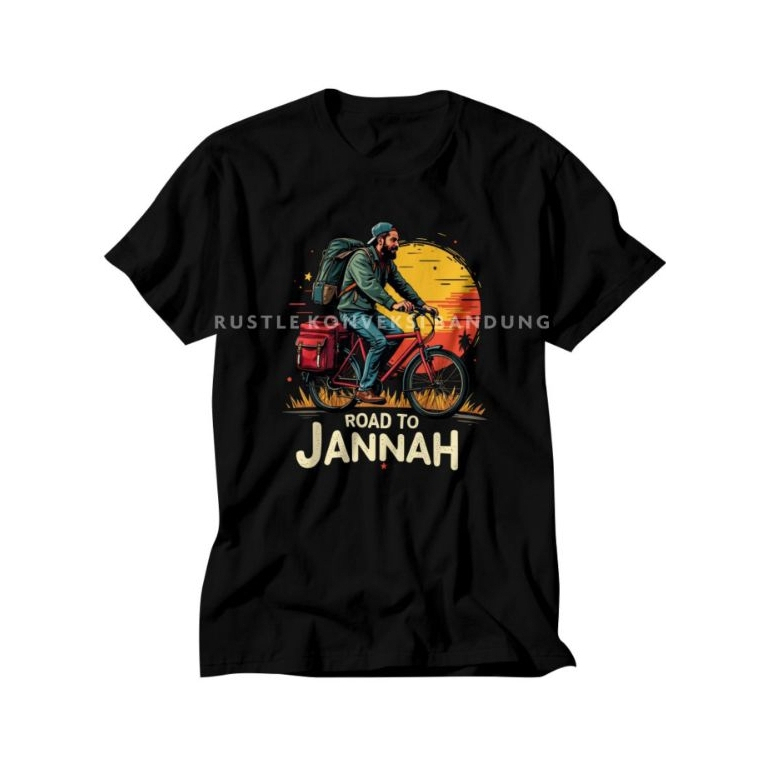 Kaos Dewasa Road To Jannah / Kaos Sepeda Touring / Kaos Sepeda Federal / Kaos Sepeda