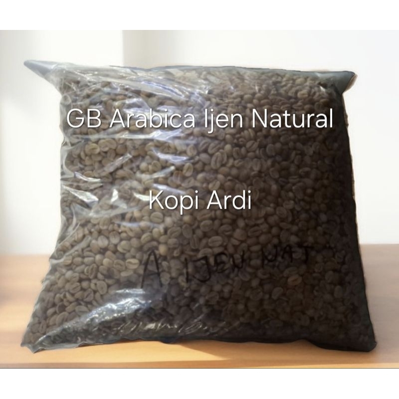 

Green Bean(GB)/Biji Kopi Mentah Arabica pegunungan Ijen (Jawa Timur) Natural new crop