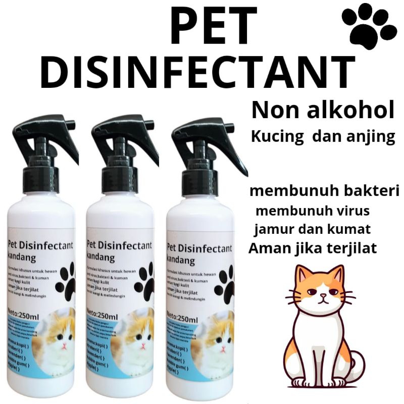 Desinfektan sparay kandang hewan/penghilang bau kandang netto250ml