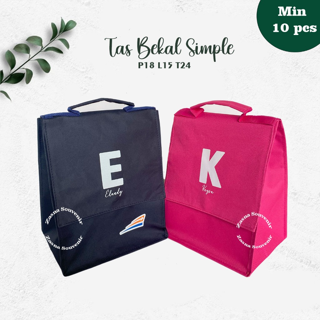 

TAS TERLARIS PROMO NANA BAG POLOSAN LUNCH BAG CUSTOM NAMA TAS ULTAH SOUVENIR ULANG TAHUN P18 L15 T24 PREMIUM