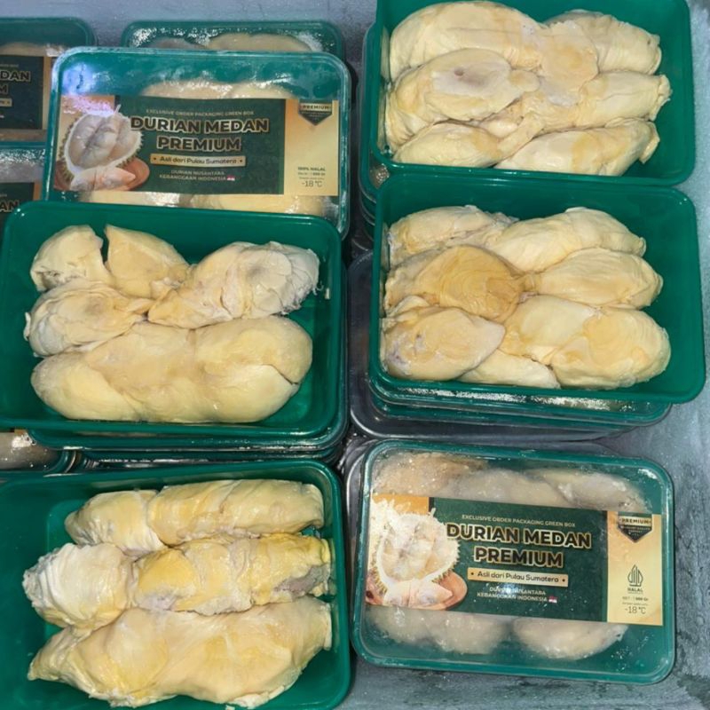 

Durian Medan Premium Green Box 500 gr • Buah Frozen Khusus Instan