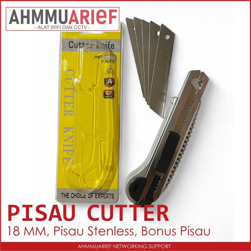 

PISAU KNIFE CUTTER PEMOTONG 18MM BONUS PISAU 5 BIJI