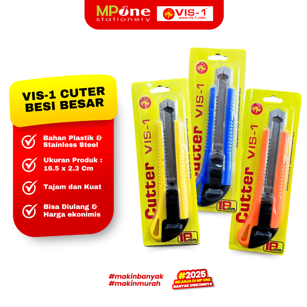 

Vis-1 Cutter Besar L500 / Pemotong Pisau Cutter Tajam Ukuran Besar L500 VIS-1