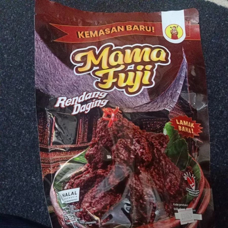 MAMA FUJI - Rendang Daging Sapi 350 gr / Rendang Viral 100% Halal/original rendang mama fuji