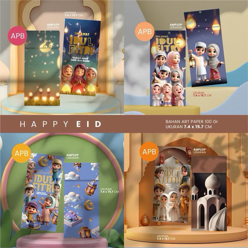 

Amplop Lebaran 10pcs APB 7.4x15.7cm • Amplop Idul Fitri eid mubarak • Amplop Uang Angpau Murah Lucu
